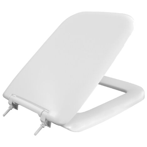 CARRARA & MATTA Abattant WC Mode'le Conca en Durolux blanc anti-rayures 44x34,6x16 cm charnie'res fixes en plastique