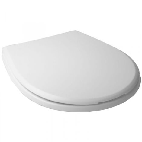 Abattant WC en polypropylène blanc – Fixation simple – Dimensions 35x45 cm – Siège confortable pour toilettes standards – Ta-Tay