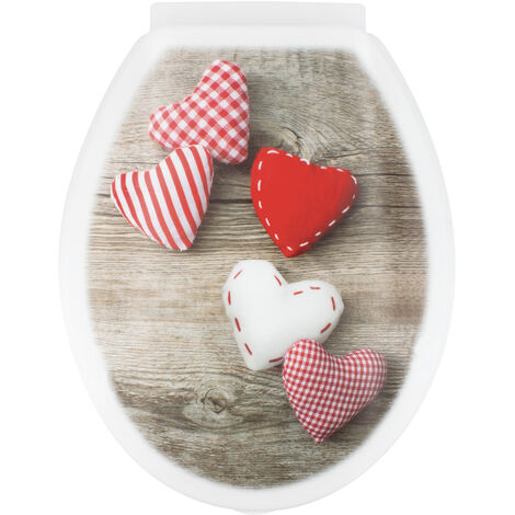 abattant wc plastique heart multi - multicolorcolor