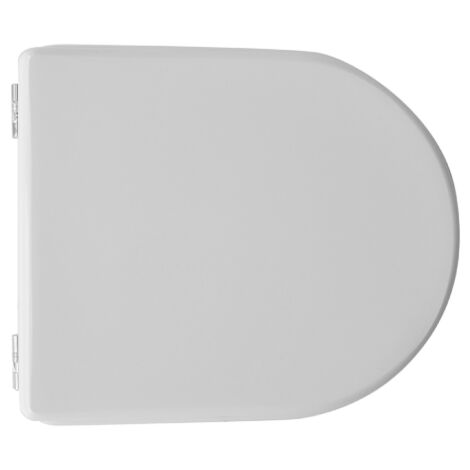 Abattant WC pour Axa vaso One 39-43,5x34,5 cm abattant WC blanc en fonte de bois en polyester avec charnie'res re'glables