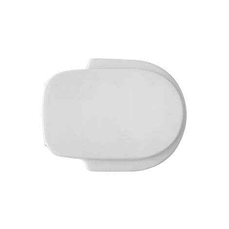 Abattant WC pour GSI Vase Cadore 42-45 x 36 cm abattant WC blanc avec charnie'res re'glables et sie'ge en fonte de bois