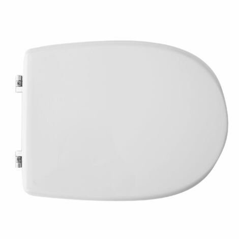 Abattant WC pour vase Astra Mia 46,5-48,5x37 cm abattant WC blanc en fonte de bois en polyester avec charnie'res re'glables