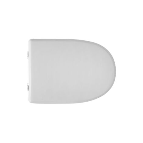 Abattant WC pour vase Axa Verveine blanc Abattant WC 44 x 33,5 cm avec charnie'res fixes en fonte de bois
