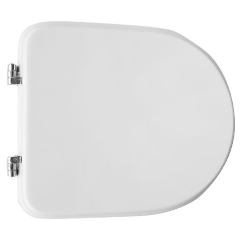 Abattant WC pour vase Azzurra Mini Nuvola 35,5-37,5x35,5 cm abattant WC blanc en bois stabilise' moule' en polyester avec charnie'res re'glables