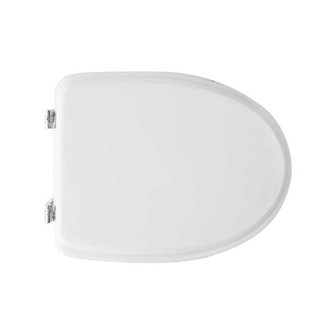Abattant WC pour vase Catalano Romantica 48,5-51 x 38,7 cm abattant WC blanc avec charnie'res re'glables en fonte de bois