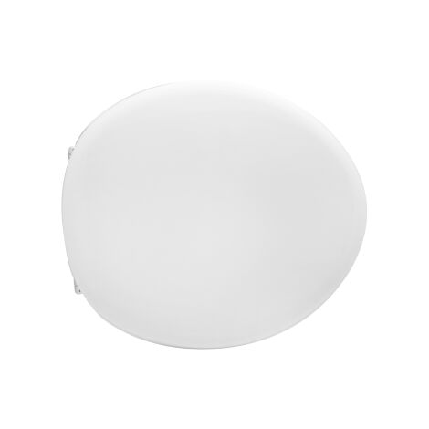 Abattant WC pour vase Cesame Kor 40-42 x 38 cm abattant WC blanc avec charnie'res re'glables en fonte de bois