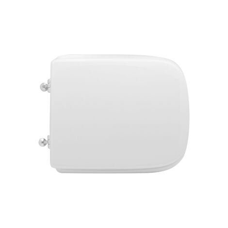 Abattant WC pour vase Dolomite Mia 42,5 x 34 cm abattant WC blanc avec charnie'res fixes en fonte de bois