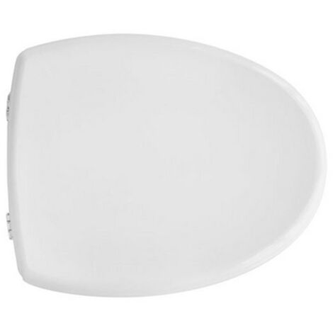 Abattant WC pour vase Dolomite Novella 42,2-45 x 36 cm abattant WC blanc avec charnie'res re'glables en fonte de bois