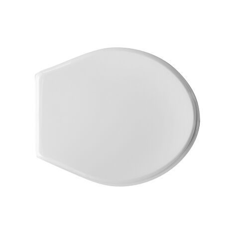 Abattant WC pour vase Faleri Magica 42,5-44 x 38,5 cm abattant WC blanc avec charnie'res a' expansion re'glables en fonte de bois