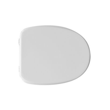 Abattant WC pour vase Rak Karla 39-44 x 35 cm Abattant WC avec charnie'res re'glables et sie'ge en fonte de bois Bianco