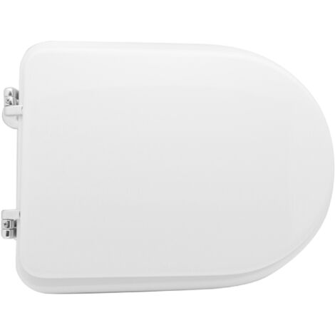 Abattant WC pour WC Axa Clivia 43,5-45,5x34 cm abattant WC blanc en fonte de polyester avec charnie'res re'glables