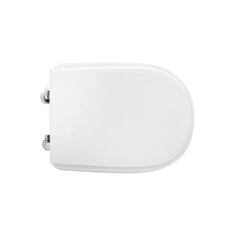 Abattant WC pour WC Facis Ginevra 48-51 x 37,9 cm Abattant WC blanc avec charnie'res re'glables et sie'ge en fonte de bois