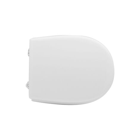 Abattant WC pour WC GSI Xenia Abattant WC blanc 43 x 36 cm avec charnie'res fixes et sie'ge en fonte de bois
