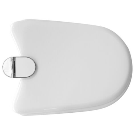 Abattant WC pour WC Ideal Standard Diagonal 50 x 38 cm Abattant WC europe'en blanc charnie'res fixes et sie'ge en bois