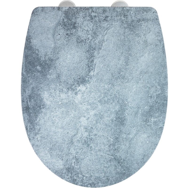 Wenko - Abattant wc Cement relief thermoplastique 36,5 x 45 cm abattant wc descente assistée abattant wc easy close abattant wc décor abattant wc