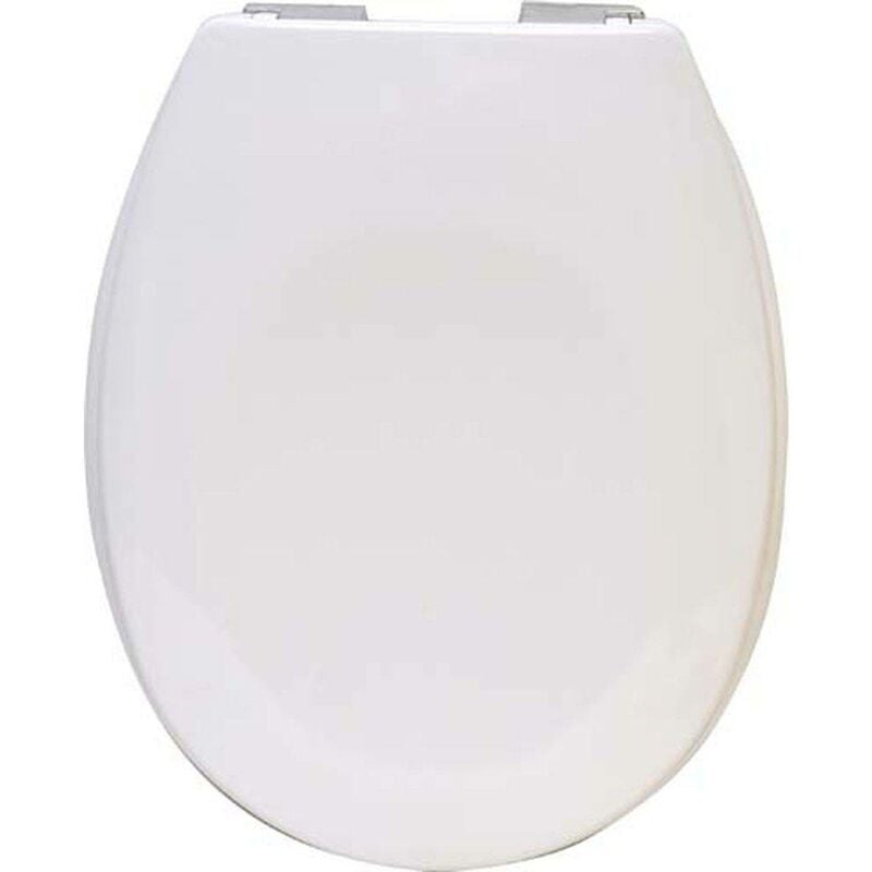 Abattant wc thermodur 18 pouces frein de chute attaches plastiques - blanc - Tendance