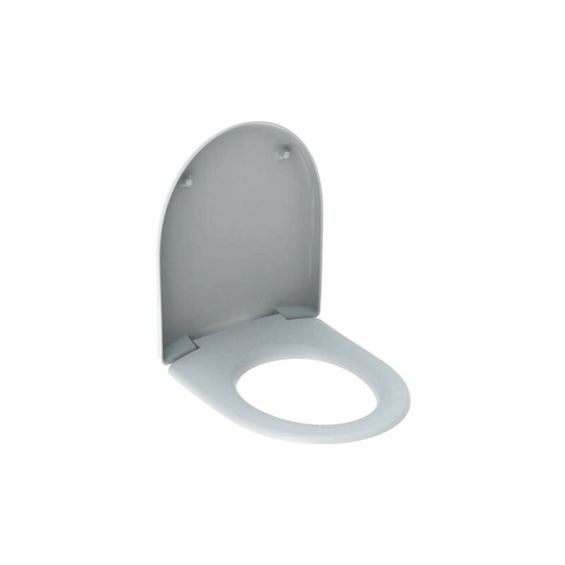 Abattant wc renova compact amovible, avec couvercle charnières inox blanc Geberit