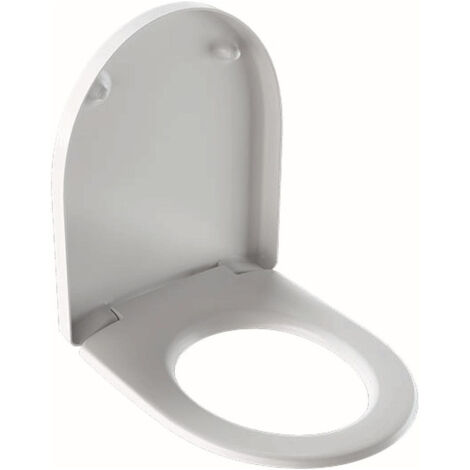 Abattant WC RENOVA PLAN avec couvercle, charnières: acier inoxydable, blanc