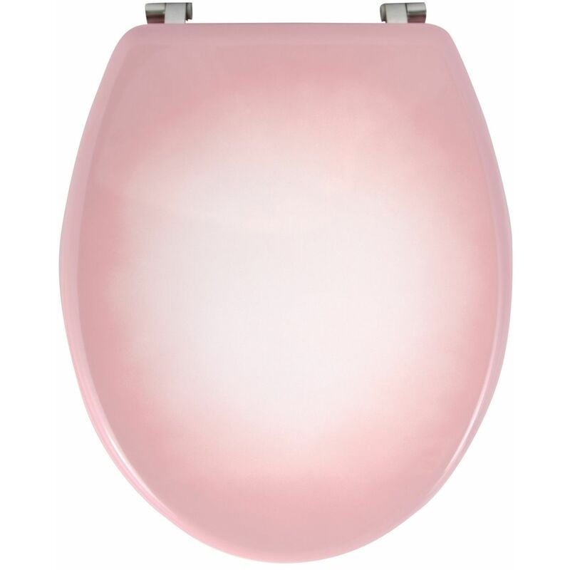 MSV - Abattant wc Rose mdf - Charniènres Inox Rose