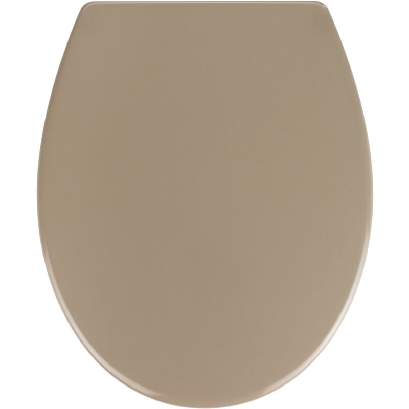 Wenko - Abattant wc Samos taupe Duroplast Easy Close 37,5 x 44,5 cm abattant wc antibactérien frein de chute amovible design moderne lunette wc
