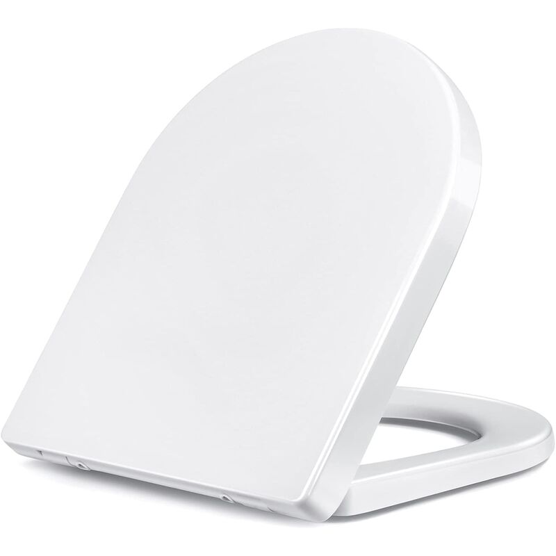 Abattant WC, Siège de Toilette Standard à fermeture douce avec dégagement rapide, fixation facile, Cuvette WC en UF Lunette Toilettes en forme de