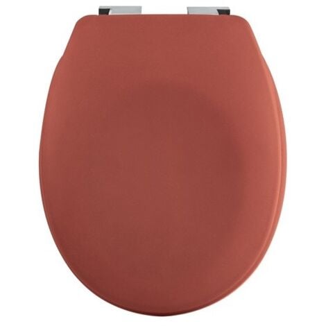 Abattant wc Thermo dur avec frein de chute NEELA Terracotta mat - Charnières ABS Chromé Spirella