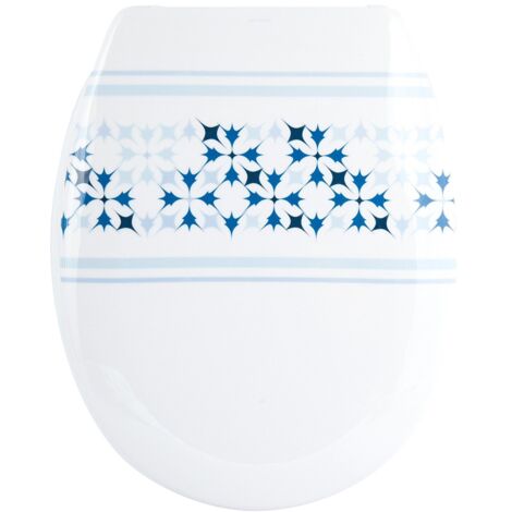 Abattant wc Thermo Dur MALTA Bleu & Blanc - Charnières PS MSV
