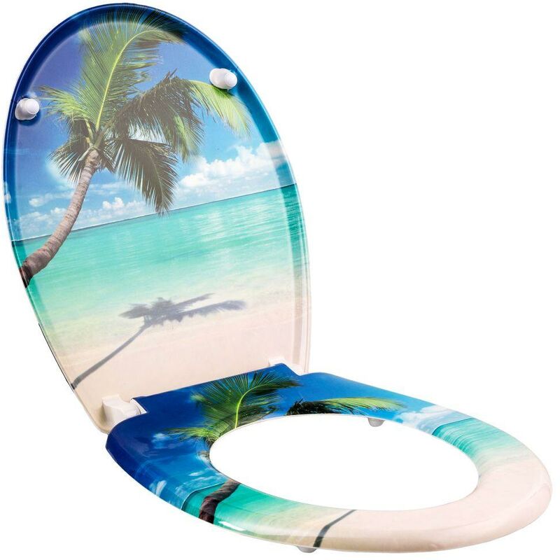Helloshop26 - Abattant wc toilette salle de bain blanc Tahiti