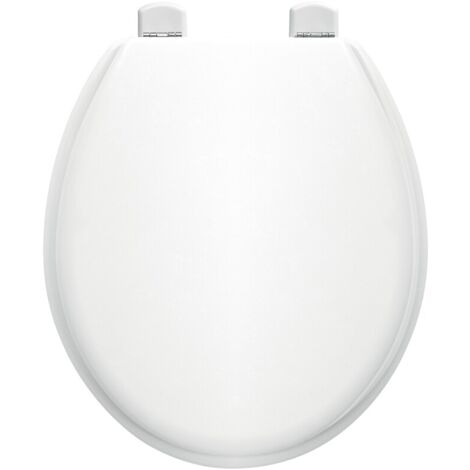 Abattant WC Tradition double blanc à descente manuelle et revêtement anti-bactérien Silver Skin - OLFA Abattants