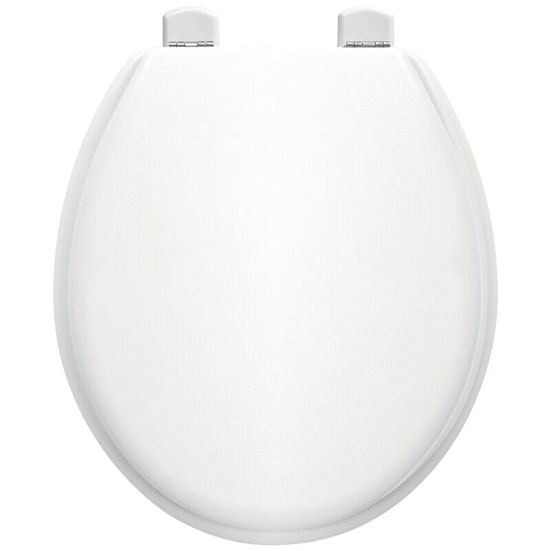 Abattant wc Tradition double blanc à descente manuelle et revêtement anti-bactérien Silver Skin Olfa Abattants