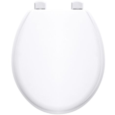 Abattant WC Tradition simple blanc à descente manuelle et revêtement anti-bactérien Silver Skin - OLFA Abattants