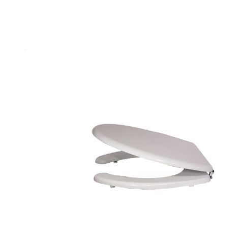 Abattant WC universel DianHydro Romeo pour personnes handicape'es en abattant WC en bois blanc avec charnie'res re'glables