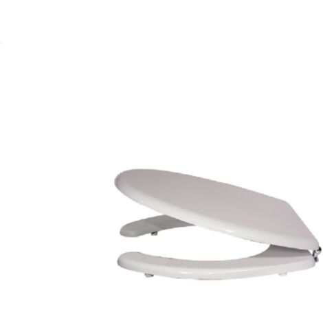 Abattant WC universel DianHydro Romeo pour personnes handicape'es en abattant WC en bois blanc avec charnie'res re'glables