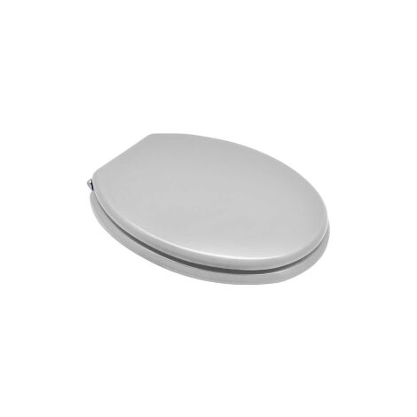 Abattant WC universel Mod.Top 43-46x37 cm abattant WC en fonte de bois Sussurrato Gris empattement 13,5-18 cm avec charnie'res re'glables Grigio Sussurrato