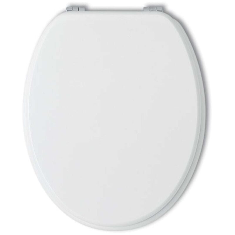 Kiamami Valentina - Abattant Wc Universelle Blanc Pour Wc En Bois Laqué
