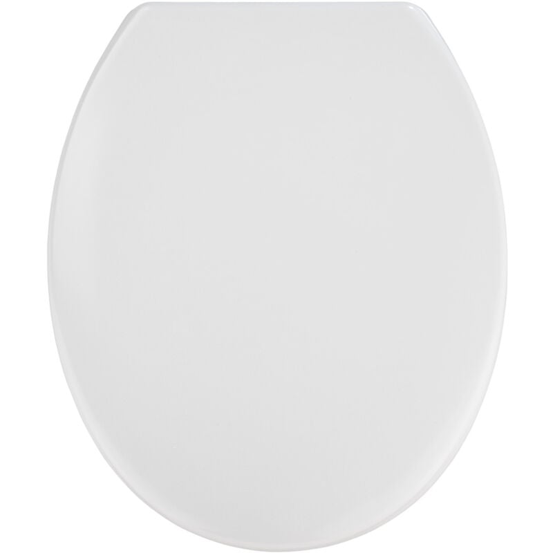 Wenko - Abattant wc Vigone Fixation inox, Incassable, résistant aux éraflures, Idéal cabinet médical, bureaux, Duro Plast antibactérien, 35x43,5cm,