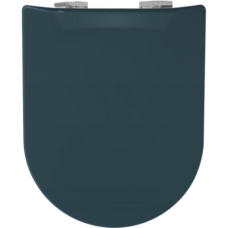 Abattant wc Wood Slim Bleu astral Mat - descente assistée - déclipsable