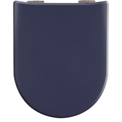 Abattant WC Wood Slim Bleu Roi Mat, descente assistée et déclipsable - Olfa