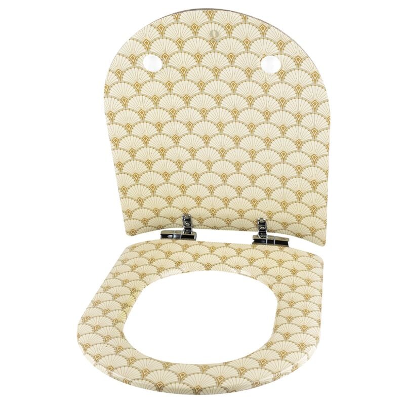 Abattant wc Wood Slim gatsby - Ivoire - Descente assistée, déclipsable Olfa