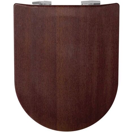 Abattant WC Wood Slim Wenge Mat, descente assistée et déclipsable - Olfa