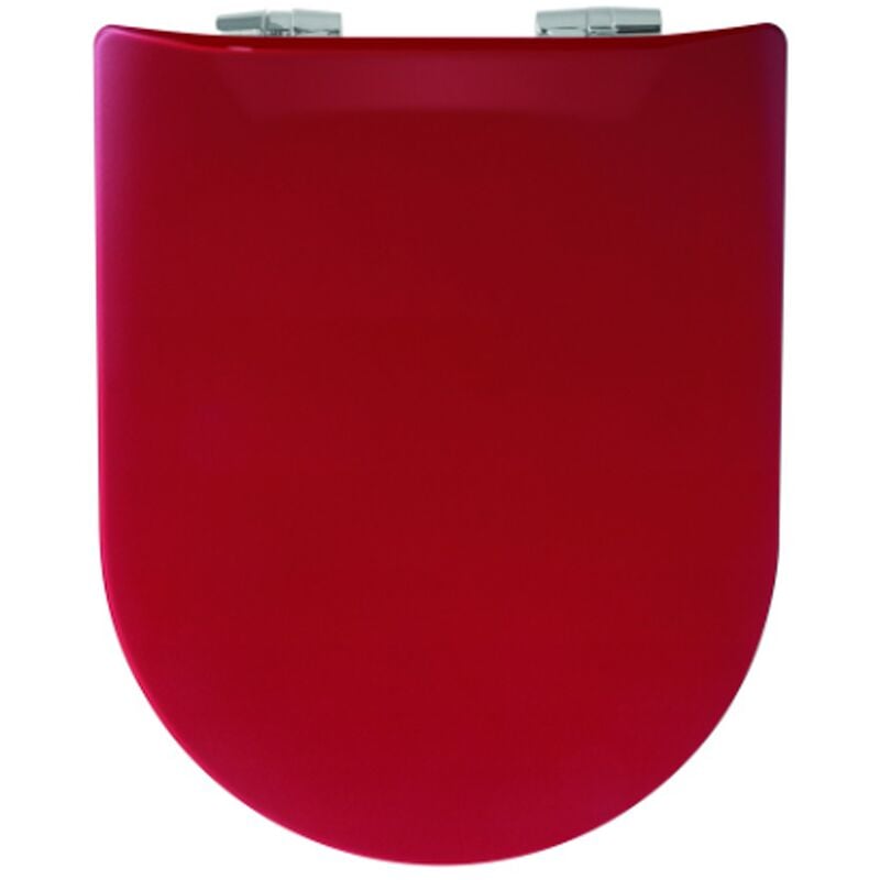 Abattant wc Wood Slim Chili Mat, descente assistée et déclipsable Olfa
