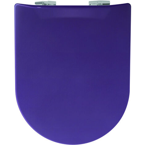 Abattant Wood Slim Pourpre Mat - descente assistée - déclipsable