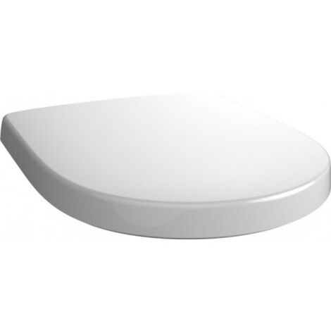 Abattants de toilette, charnières en acier inoxydable, En Duroplast Blanc