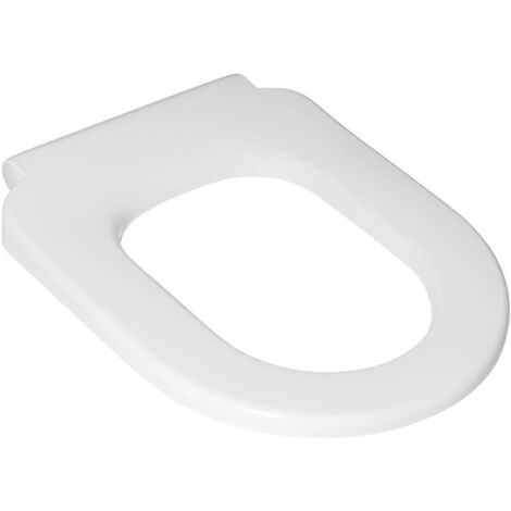 Abattants de toilette, charnières en acier inoxydable, En Duroplast Blanc