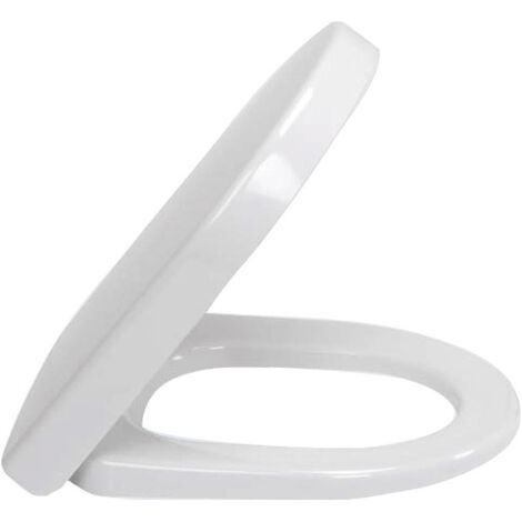 Abattants de toilette Compact, à charnières QuickRelease et SoftClosing, charnières en acier inoxydable, En Duroplast Blanc