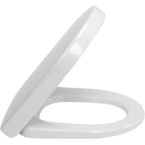 Abattants de toilette Compact, à charnières QuickRelease et SoftClosing, charnières en acier inoxydable, En Duroplast Blanc