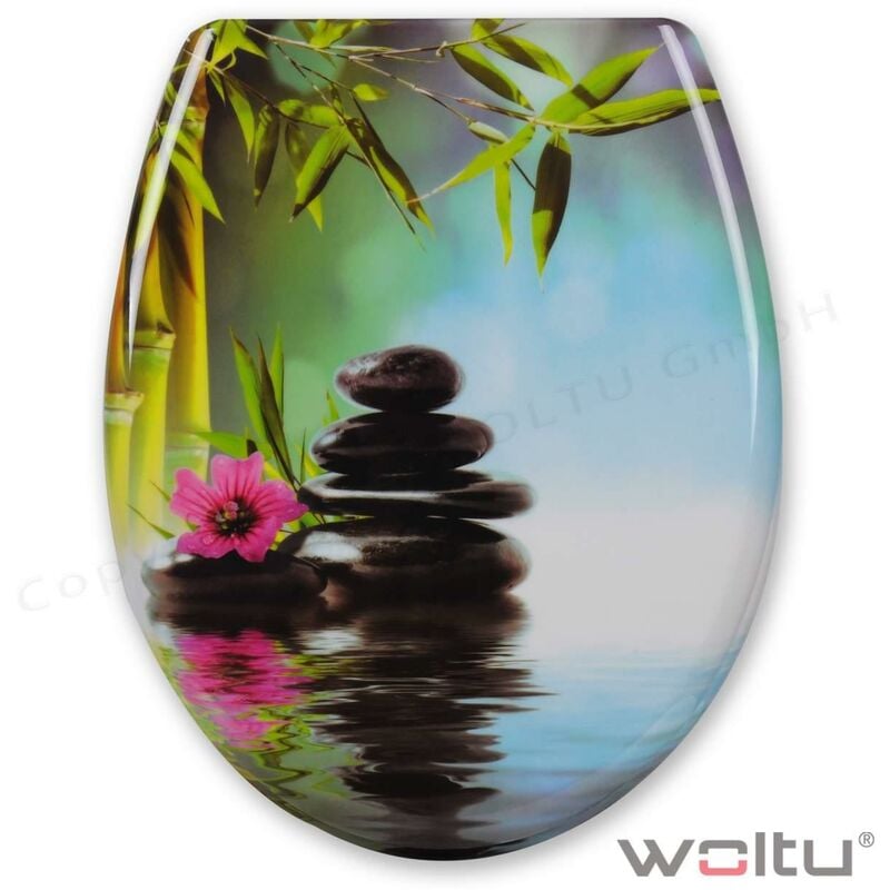 Helloshop26 - Abattants wc siège de toilette haut de gamme couvercle de couvercle de toilette à charnière réglable à fermeture douce pour salle de