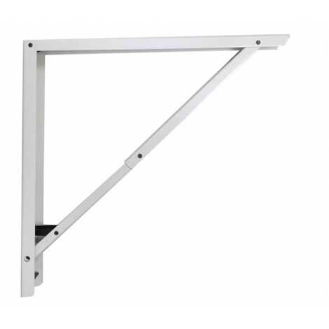 Abat-Plan pliant en acier blanc 40x40cm – Haute résistance – Capacité de charge jusqu'à 400 kg – Rangement facile