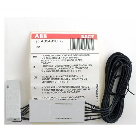 Abb 054910 2 contacteurs( 1 inverseur ouvert/fermé + 1 ouverture par déclencheur) 250V T4-T5-T6