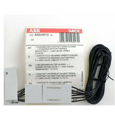 Abb 054910 2 contacteurs( 1 inverseur ouvert/fermé + 1 ouverture par déclencheur) 250V T4-T5-T6